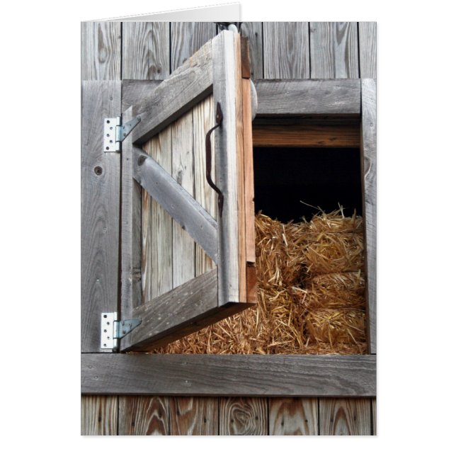 Wooden Building Hayloft Door Open (Front)