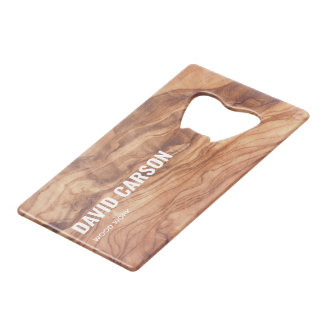 Wooden Carpenter Construction Handyman Credit Card Bottle Opener