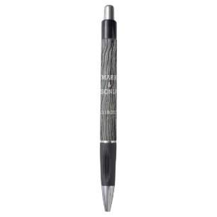 Wooden carved heart wedding pen