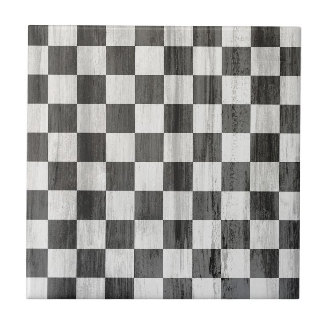 Wooden Checker Pattern Tile (Front)