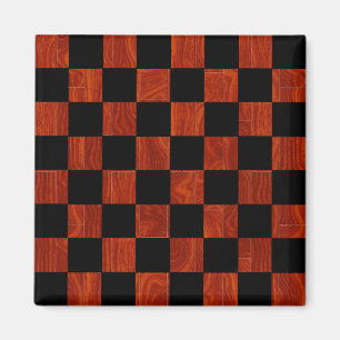 Wooden Chequerboard Magnet