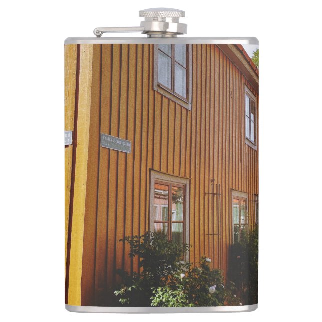 Wooden city of Nora  Hip Flask (Front)