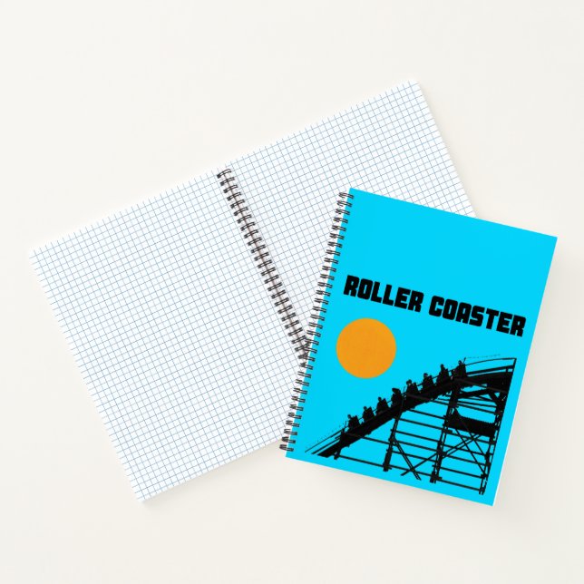Wooden Classic Roller Coaster Sun Notebook (Inside)