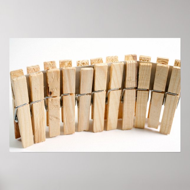 Wooden clothes pegs poster (Front)