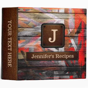 Wooden Coloured Elegant Leather Look #5 Binder