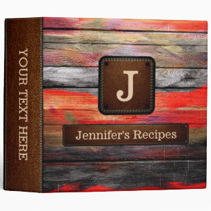 Wooden Coloured Elegant Leather Look #6 Binder