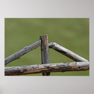 wooden cross fence poster