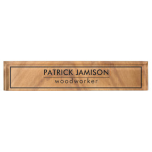 Wooden Design Nameplate