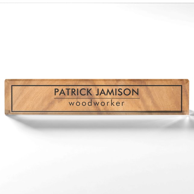 Wooden Design Nameplate (Front)