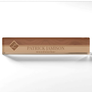 Wooden Design With Logo Nameplate