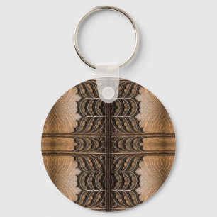 Wooden Door Symmetry Keychain