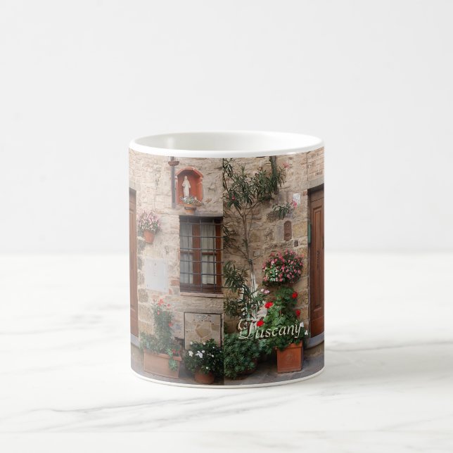 Wooden Door Tuscany Italy Personalized Coffee Mug (Center)
