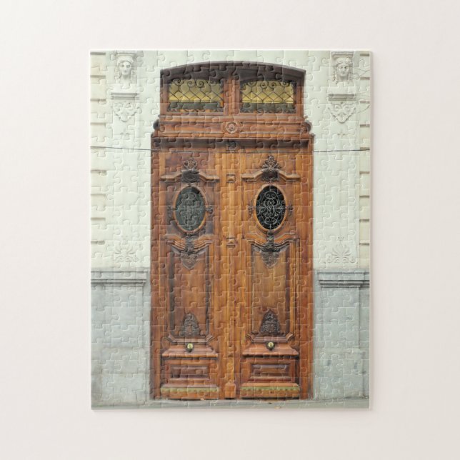 Wooden Doors in Madrid, Spain Puzzle (Vertical)