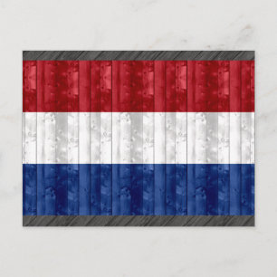 Wooden Dutch Flag Postcard