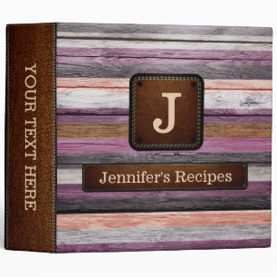 Wooden Elegant Leather Look Binder