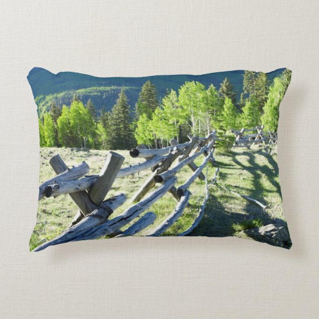 Wooden Fenceline Accent Pillow (Front)