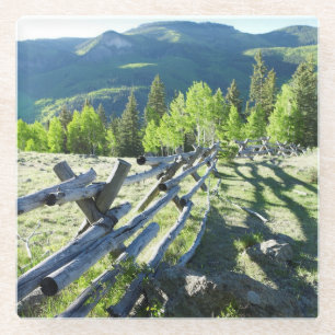 Wooden Fenceline Glass Coaster