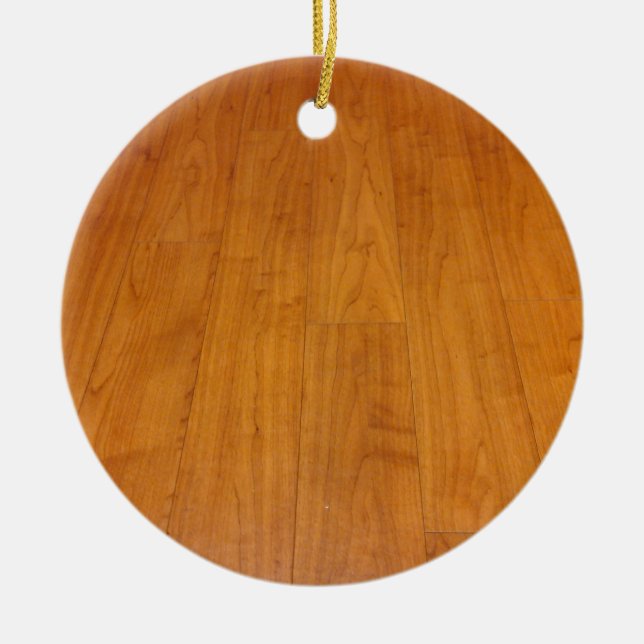 Wooden Floor Parquetry Parquet Laminate Brown Ceramic Ornament (Front)