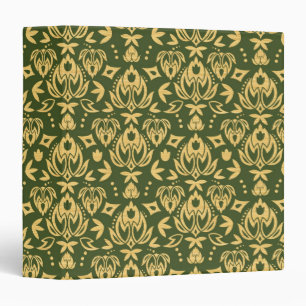 Wooden floral damask pattern background binder