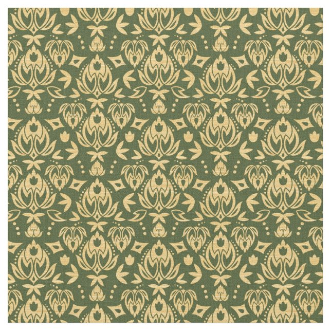 Wooden floral damask pattern background fabric (Close Up)
