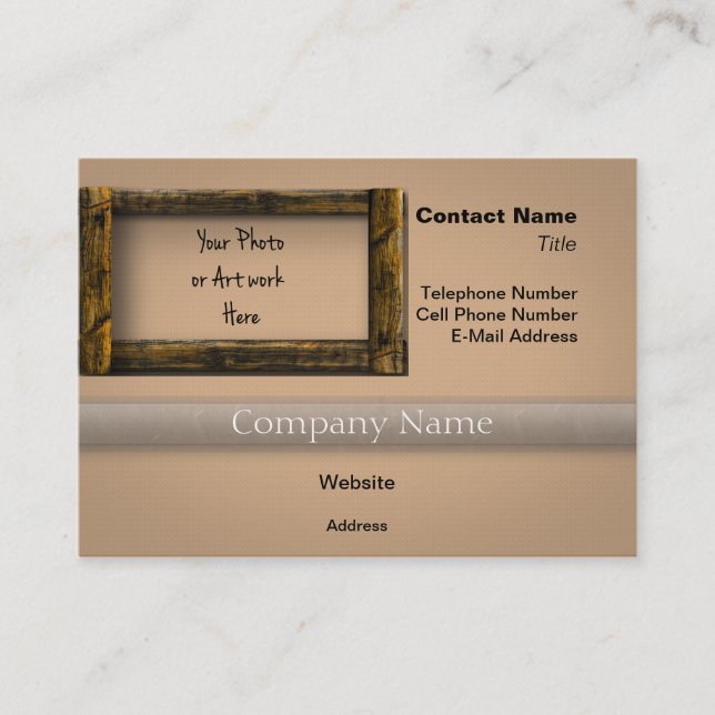 Wooden Frame Business Card (Front)