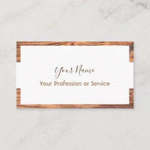 Wooden frame design for interior services! business card