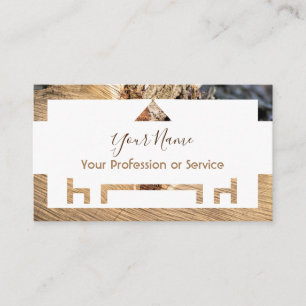 Wooden frame for interior design and furniture! bu business card