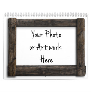 "Wooden Frame" Template Calendar