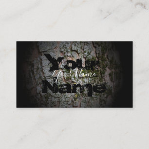 Wooden grunge black vanished letters business card
