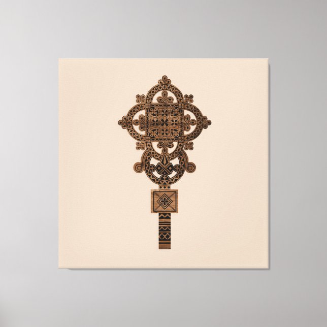 Wooden Hand Cross  Canvas Print (Front)
