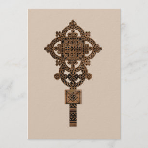 Wooden Hand Cross  Invitation