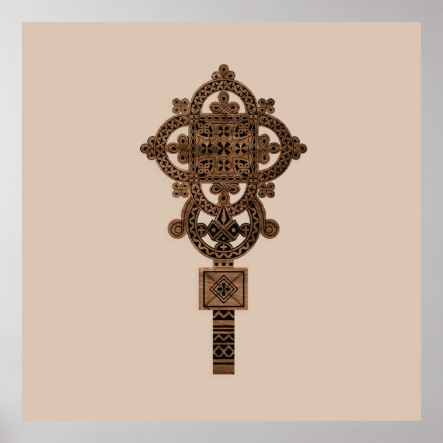 Wooden Hand Cross  Poster (Front)