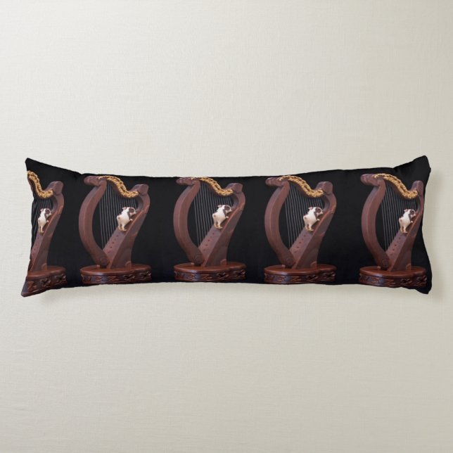 Wooden Harp Harmony Body Pillow (Front)