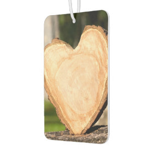 wooden heart air freshener