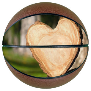 wooden heart basketball