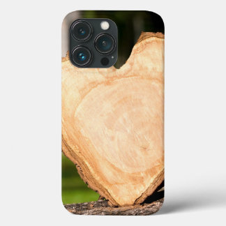wooden heart iPhone 13 pro case