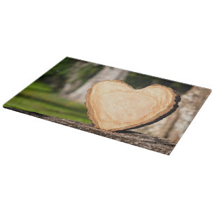 wooden heart cutting board