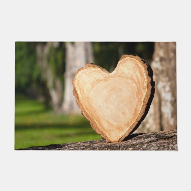 wooden heart doormat (Front)