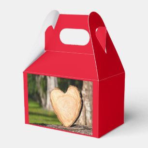 wooden heart favor box