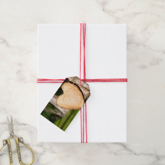 wooden heart gift tags