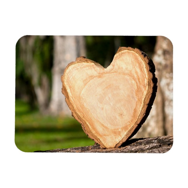 wooden heart magnet (Horizontal)