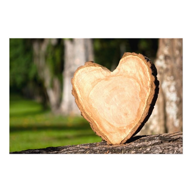 wooden heart photo print (Front)