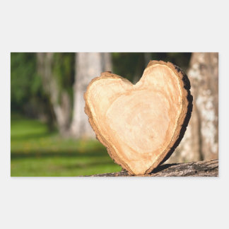 wooden heart sticker