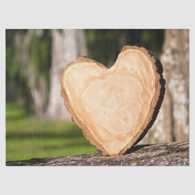 wooden heart tissue paper (Front)