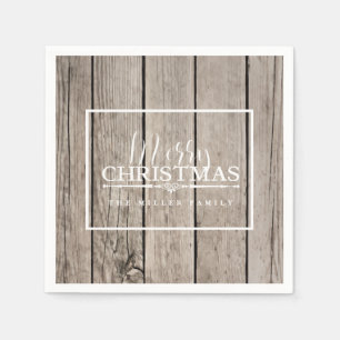 Wooden, Holiday Napkin