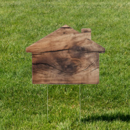 Wooden House Yard sign blank