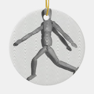 Wooden Human Mannequin Ceramic Ornament