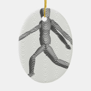 Wooden Human Mannequin Ceramic Ornament