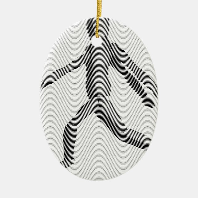 Wooden Human Mannequin Ceramic Ornament (Front)