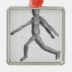 Wooden Human Mannequin Metal Ornament